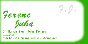 ferenc juha business card